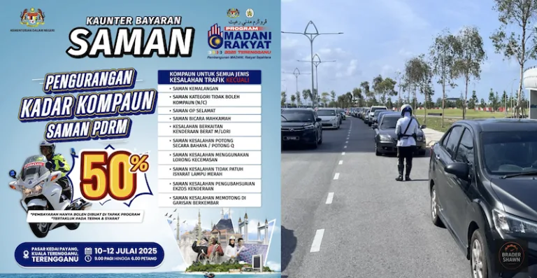 diskaun 50 saman polis di Terengganu Madani